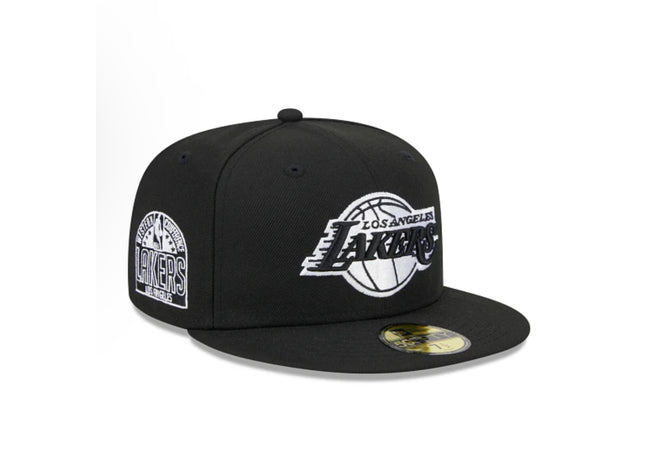 LOS ANGELES LAKERS SIDEPATCH WESTERN CONFERENCE 59FIFTY FITTED HAT - BLACK/ WHITE