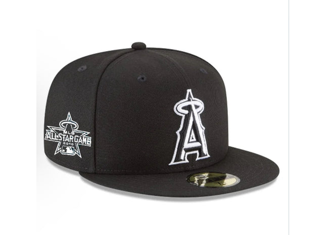 LOS ANGELES ANGELS SIDEPATCH 2010 ALL-STAR GAME 59FIFTY FITTED HAT - BLACK/ WHITE