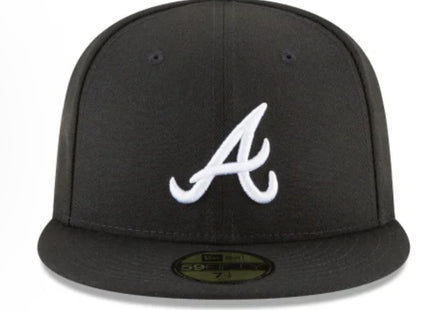 ATLANTA BRAVES SIDEPATCH 2021 WORLD SERIES 59FIFTY FITTED HAT - BLACK/ WHITE