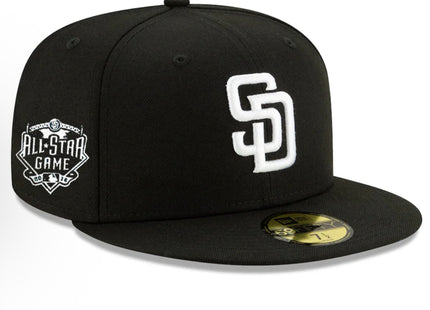 SAN DIEGO PADRES SIDEPATCH 2016 ALL-STAR GAME 59FIFTY FITTED HAT - BLACK/ WHITE