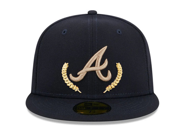 Atlanta Braves Gold Leaf 59FIFTY Fitted