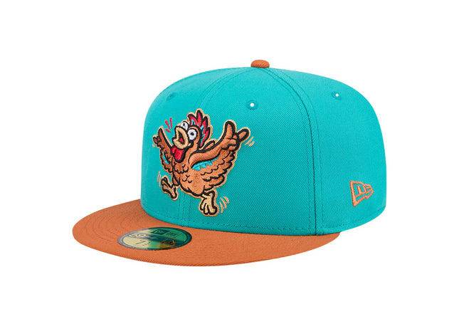 Winston-Salem Dash New Era Theme Night Hype Hens 59FIFTY Fitted Hat - Turquoise
