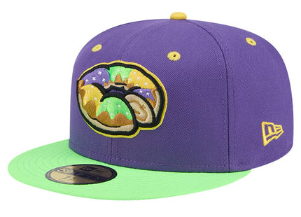 Biloxi Shuckers New Era Theme Night King Cakes 59FIFTY Fitted Hat - Purple