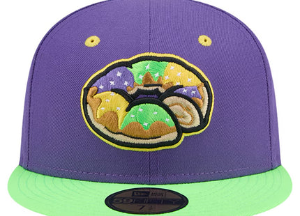 Biloxi Shuckers New Era Theme Night King Cakes 59FIFTY Fitted Hat - Purple