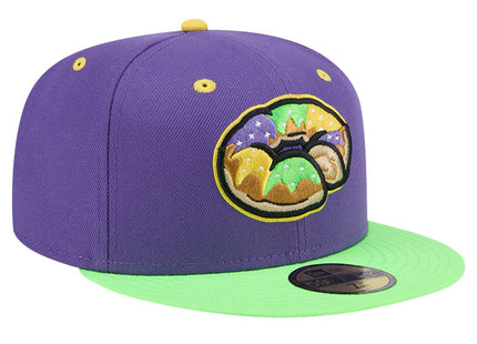 Biloxi Shuckers New Era Theme Night King Cakes 59FIFTY Fitted Hat - Purple