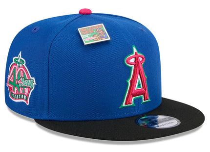 Men's Los Angeles Angels New Era Royal/Black Watermelon Big League Chew Flavor Pack 9FIFTY Snapback Hat