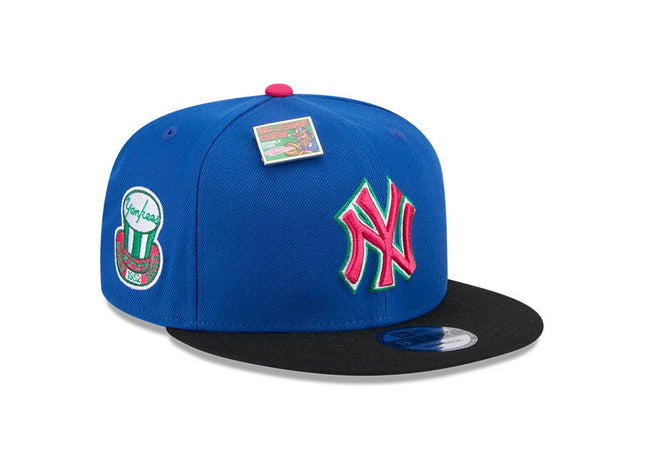 Men's New York Yankees New Era Royal/Black Watermelon Big League Chew Flavor Pack 9FIFTY Snapback Hat