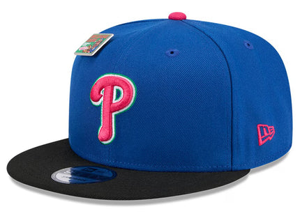 Men's Philadelphia Phillies New Era Royal/Black Watermelon Big League Chew Flavor Pack 9FIFTY Snapback Hat