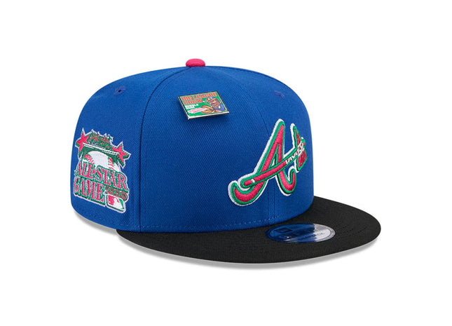 Men's Atlanta Braves New Era Royal/Black Watermelon Big League Chew Flavor Pack 9FIFTY Snapback Hat