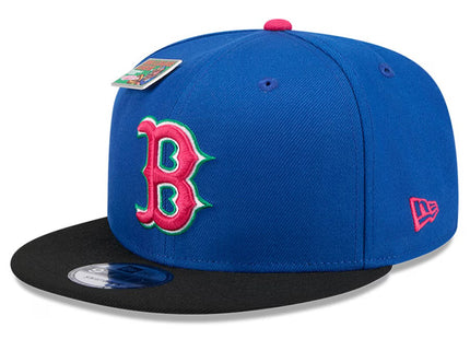 Men's Boston Red Sox New Era Royal/Black Watermelon Big League Chew Flavor Pack 9FIFTY Snapback Hat