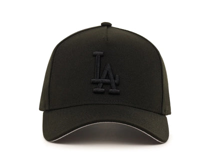 Los Angeles Dodgers Black On Black 9Forty A-Frame Snapback