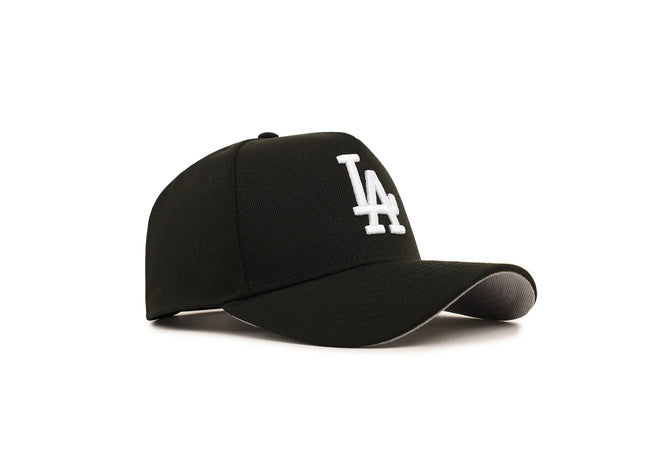 Los Angeles Dodgers Black On White 9Forty A-Frame Snapback