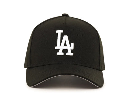 Los Angeles Dodgers Black On White 9Forty A-Frame Snapback