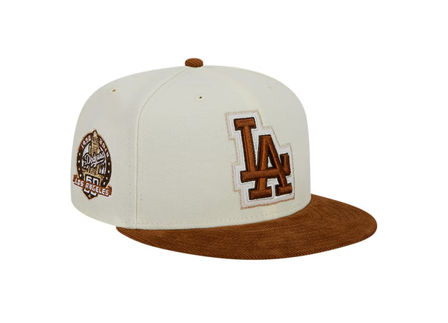 Los Angeles Dodgers New Era Chrome Corduroy Visor 59FIFTY Fitted Hat