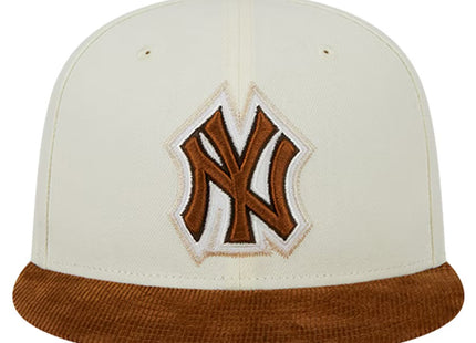 New York Yankees New Era Chrome Corduroy Visor 59FIFTY Fitted Hat