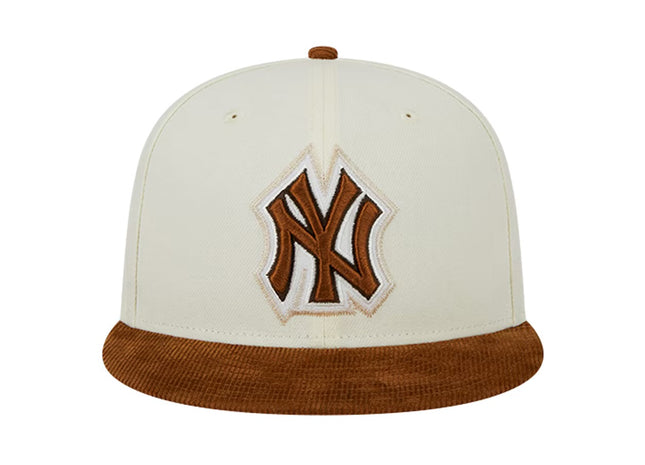 New York Yankees New Era Chrome Corduroy Visor 59FIFTY Fitted Hat