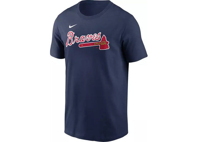 Nike Men's Atlanta Braves Ronald Acuña Jr. #13 Navy T-Shirt
