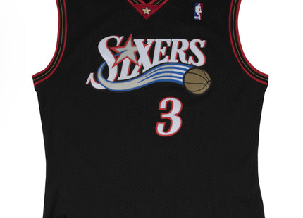 Men Philadelphia 76ers Iverson jersey black