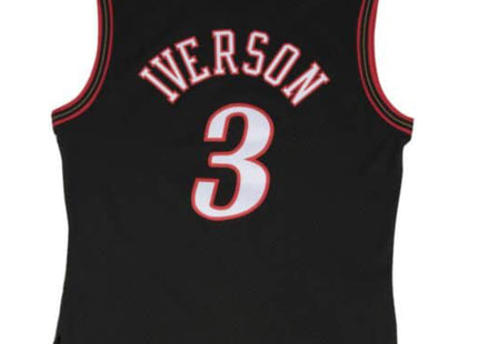 Men Philadelphia 76ers Iverson jersey black