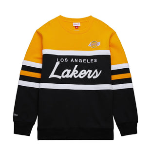 Head Coach Fleece Crew Vintage Logo Los Angeles Lakers