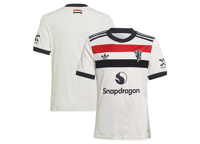 Youth Manchester United adidas Originals Youth 2024/25 Third Jersey - Cream