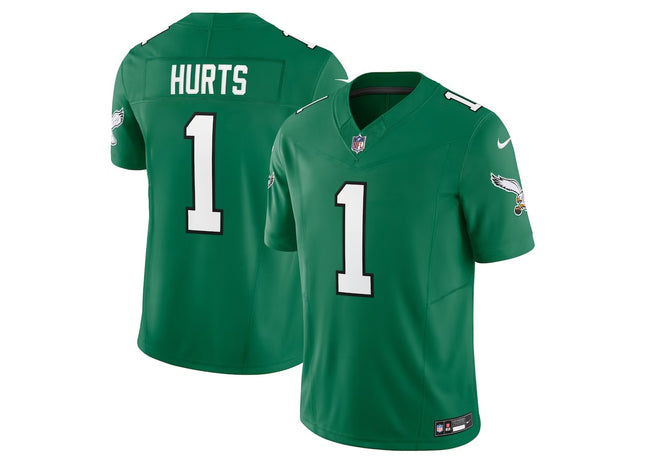 Men's Philadelphia Eagles Jalen Hurts Nike Kelly Green Vapor F.U.S.E. Limited Jersey