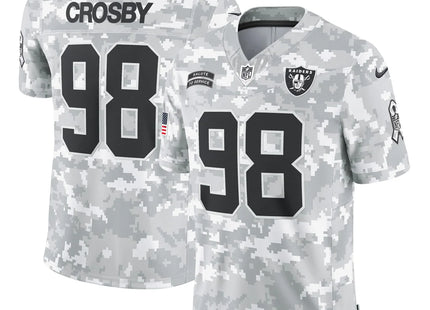 NFL LAS VEGAS RAIDERS MAXX CROSBY NIKE 2024 SALUTE TO SERVICE LIMITED JERSEY