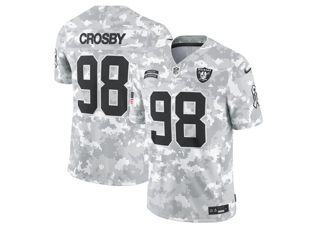 NFL LAS VEGAS RAIDERS MAXX CROSBY NIKE 2024 SALUTE TO SERVICE LIMITED JERSEY