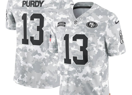 NFL SAN FRANCISCO 49ERS BROCK PURDY NIKE 2024 SALUTE TO SERVICE LIMITED JERSEY