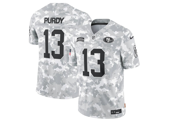 NFL SAN FRANCISCO 49ERS BROCK PURDY NIKE 2024 SALUTE TO SERVICE LIMITED JERSEY
