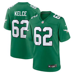 Men's Philadelphia Eagles Jason Kelce Nike Kelly Green Alternate Game Player Jersey