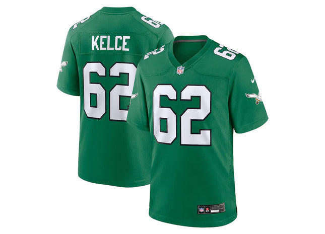 Men's Philadelphia Eagles Jason Kelce Nike Kelly Green Alternate Game Player Jersey