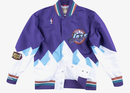 Men's Purple Utah Jazz Hardwood Classics 1997/98 Authentic Full-Snap Warmup Jacket