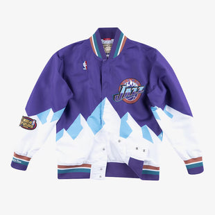 Men's Purple Utah Jazz Hardwood Classics 1997/98 Authentic Full-Snap Warmup Jacket