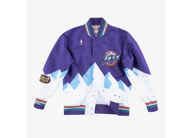 Men's Purple Utah Jazz Hardwood Classics 1997/98 Authentic Full-Snap Warmup Jacket