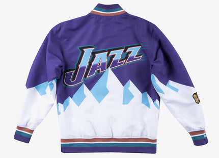 Men's Purple Utah Jazz Hardwood Classics 1997/98 Authentic Full-Snap Warmup Jacket