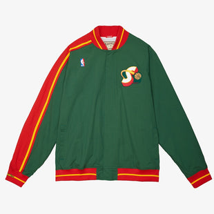 Men's Green Seattle SuperSonics 1995/96 Authentic Full-Snap Warmup Jacket