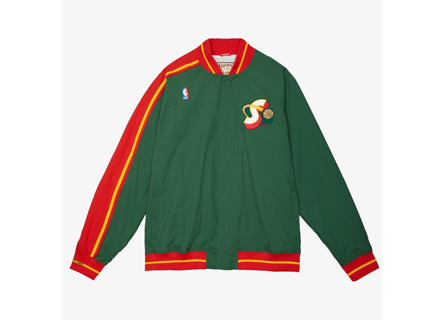 Men's Green Seattle SuperSonics 1995/96 Authentic Full-Snap Warmup Jacket