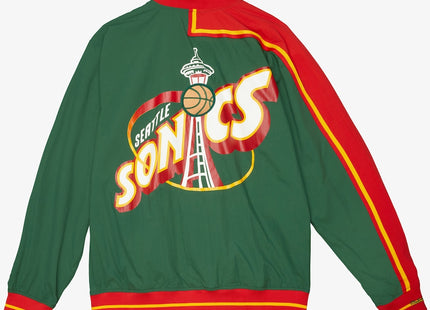 Men's Green Seattle SuperSonics 1995/96 Authentic Full-Snap Warmup Jacket