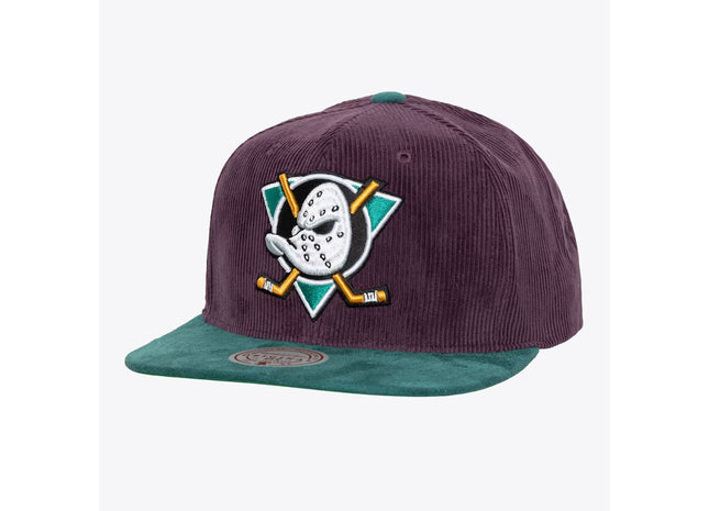 Men's Purple/Teal Anaheim Ducks Vintage Sueduroy Snapback Hat
