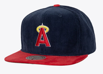 Men's Navy/Red California Angels Cooperstown Collection Sueduroy Snapback Hat