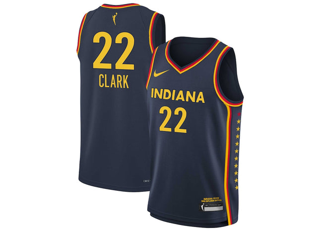 Youth Indiana Fever Caitlin Clark Nike Navy 2024 WNBA Draft Explorer Edition Victory Player Jersey