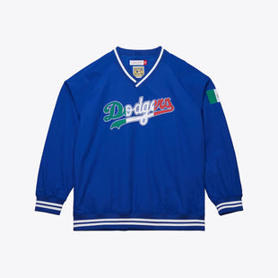 Men's Royal Los Angeles Dodgers Cooperstown Collection Vintage Mexico Flag Pullover