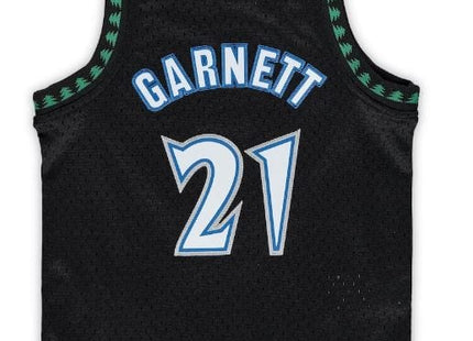 Youth Kevin Garnett Minnesota Timberwolves Mitchell & Ness 1997 Black Throwback Swingman Jersey