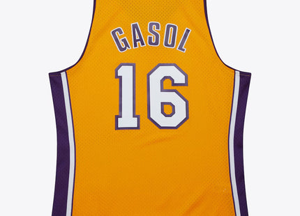 Men's Pau Gasol Gold Los Angeles Lakers 2009/10 Hardwood Classics Swingman Jersey