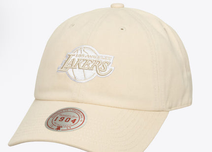 Men Cream Los Angeles Lakers Fashion Basic Strapback Adjustable Hat