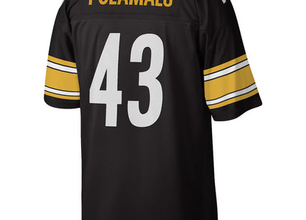 Men's Pittsburgh Steelers Troy Polamalu Mitchell & Ness Black Legacy Replica Jersey