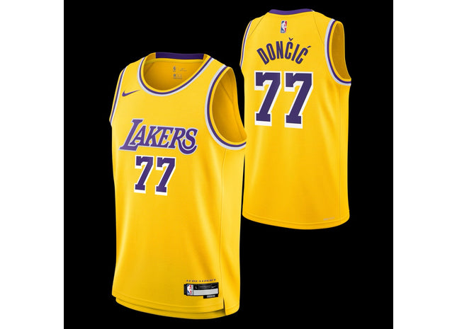 Youth Los Angeles Lakers Luka Dončić Nike Gold Swingman Jersey - Icon Edition