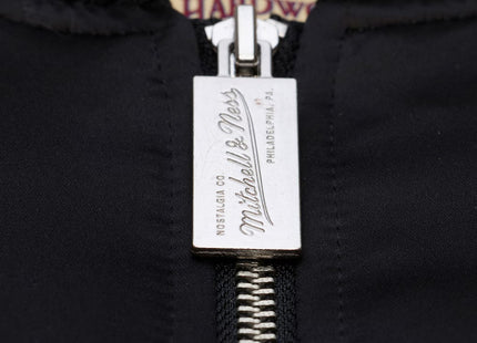 Los Angeles Lakers Black Hardwood Classics Throwback Heavyweight Satin Full-Zip Jacket