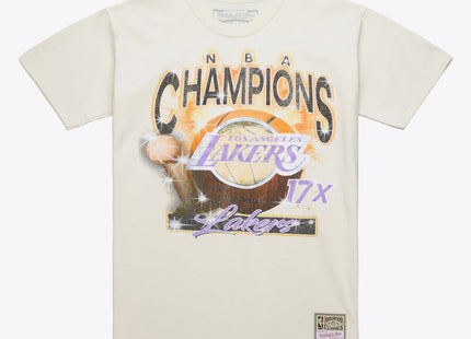 Los Angeles Lakers Cream Hardwood Classics Boom T-Shirt